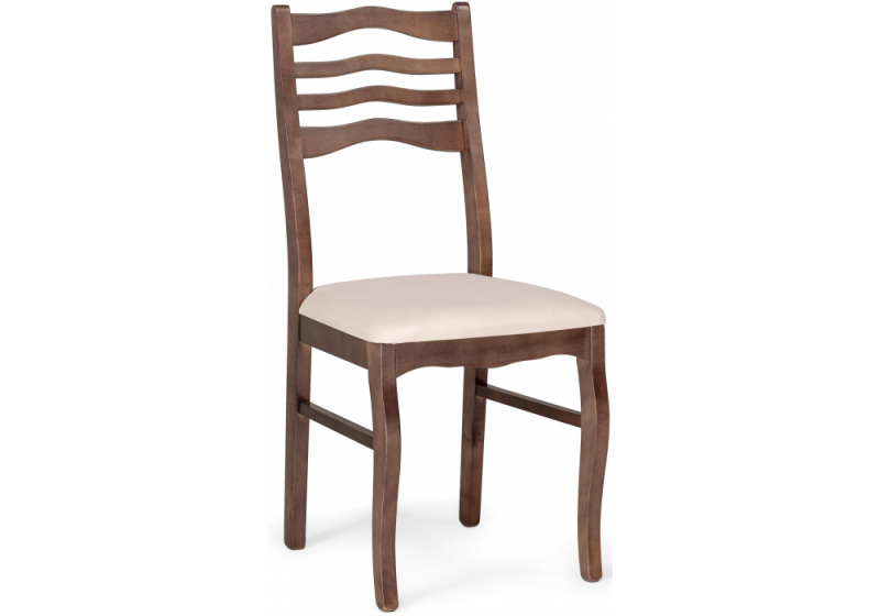 Стул деревянный Амадиу бежевый / орех (42x49x92). 