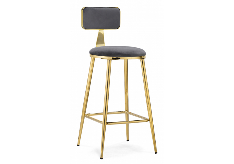 Барный стул Persi dark gray / gold. 