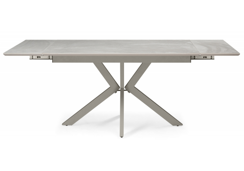 Керамический стол Пантон 120(180)х80 carmen light gray / серый матовый (80x73)